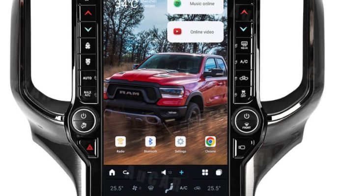 Pantalla de formato vertical para Ram años 2019-2022